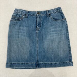 Eddie Bauer Blue Denim Mini Skirt Womens 6